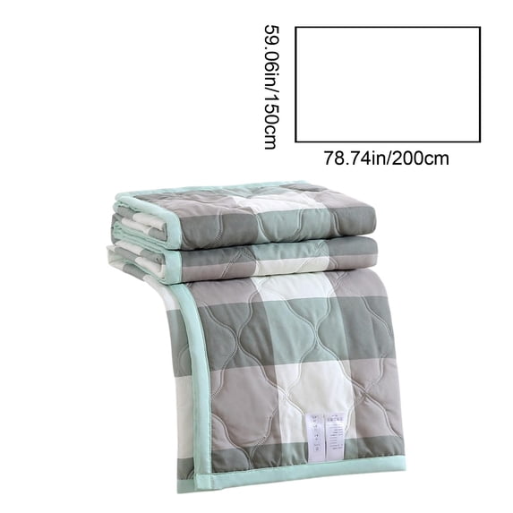 Qholemyo Cooling Comforter Throw Blanket Washed Cotton Thin Quilt Lightweight Comforter Breathable Washable Summer Bedding For Dormitory