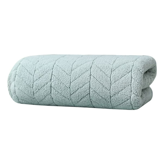 Qholemyo Corals Velvet Towel Adult Household Daily Absorbent Dry Hair Towel Non-shedding Hair Towel Bath Towel Beach Towel Wheats Ear Towel Bathroom Towels