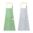 thumbnail image 1 of Qholemyo Cotton Linen Kitchen Apron Cute Sleeveless Smock Antifouling Cooking Apron For Women Men Baking, 1 of 3