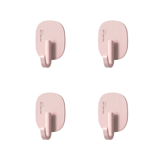 Qholemyo Cream Style Strong Load bearing Adhesive Wall Hooks Door Back Hook Kitchen Bathroom Wall Seamless Backpack Hanger Hooks For Hanging