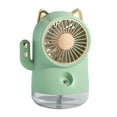 thumbnail image 1 of Qholemyo Cute Cat Shape USB Misting Fan Rechargeable Portable Desktop Cooling Fan With Humidifier, 1 of 7