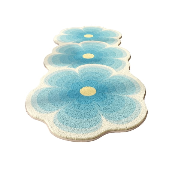 Qholemyo Cute Floral Shaped Area Rugs 1'X4' For Bedroom Decorative Area Mat For Bedroom Living Room Home Decor
