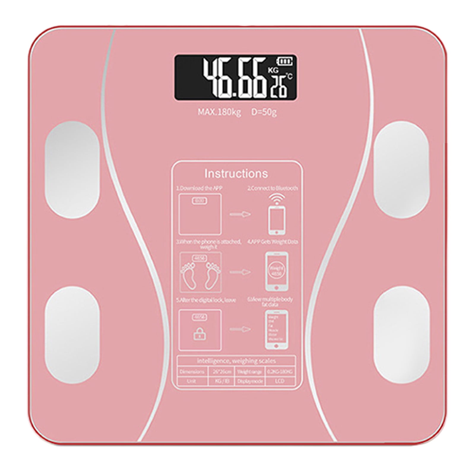 Qholemyo Digital Body Weight Scale Body Fat Scale Bathroom Scale Precise Weighing Scale For Daily Home Health Check