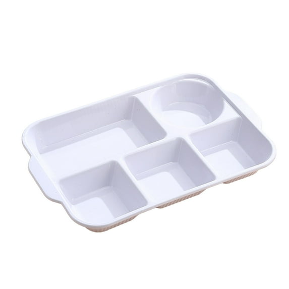 Qholemyo Divided Plates Tray Dinnerware For Dinner/Kitchen Microwave Dishwasher Safe divided plates plates with dividers kids divided plates