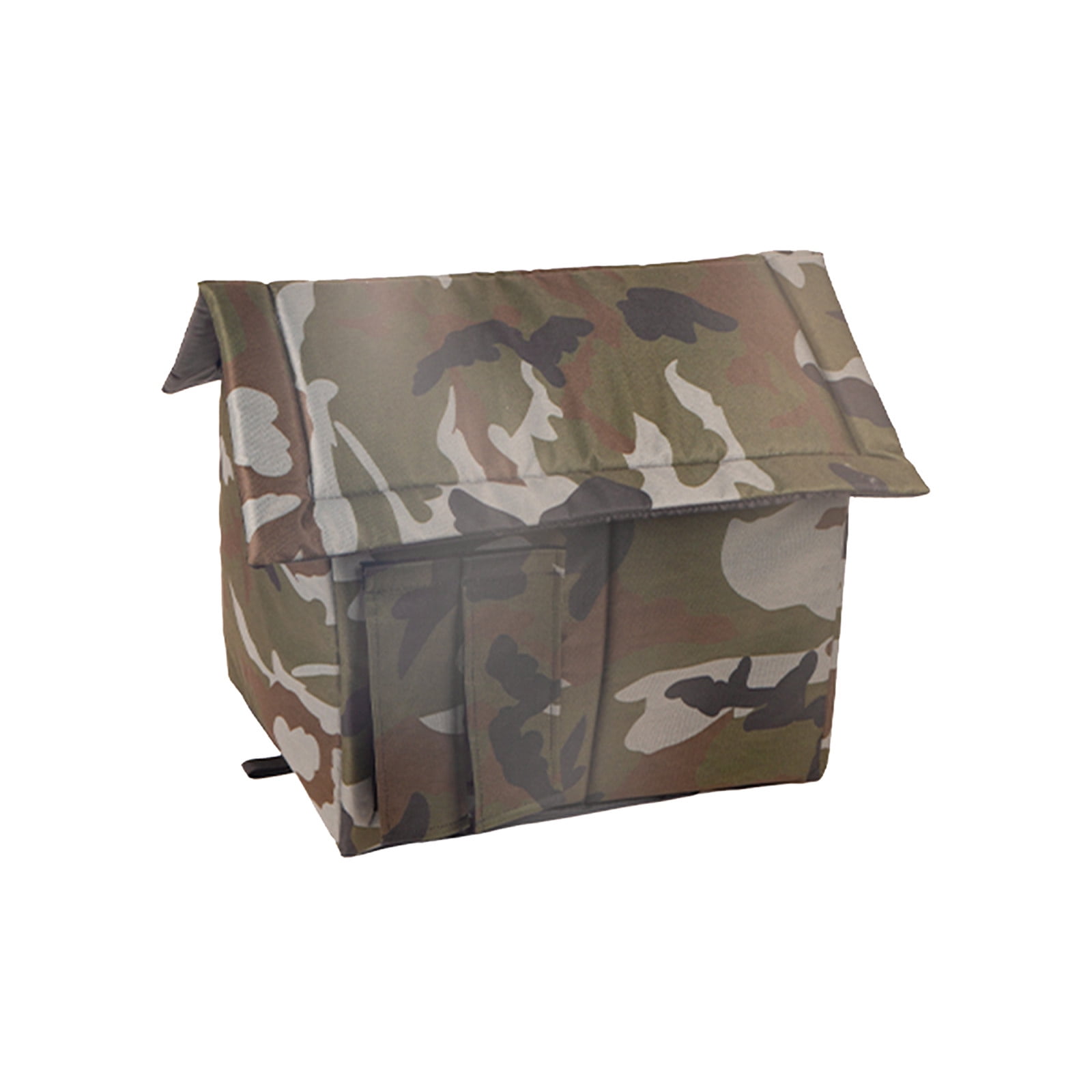 Qholemyo Dog Bed Small Foldable Padded Winter Outdoor House Sunscreen Stray Animal Shelter