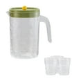 thumbnail image 1 of Qholemyo Dopamine Style Large Capacity Cold Water Kettle For Household Living Room Tea Brewing Cold Boiled Juices Beverage Bucket With 3 Cups, 1 of 6