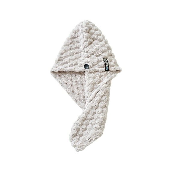 Qholemyo Double Layer Coral Velvet Dry Hair Cap Hair Turban Towel Hair Towel Wrap For Women After Shower Hair Wrap