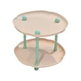 thumbnail image 1 of Qholemyo Double Round Tiered Fruit Storage Stand Snack And Candy Organization Rack For Home Living Room Kitchen Countertop, 1 of 6