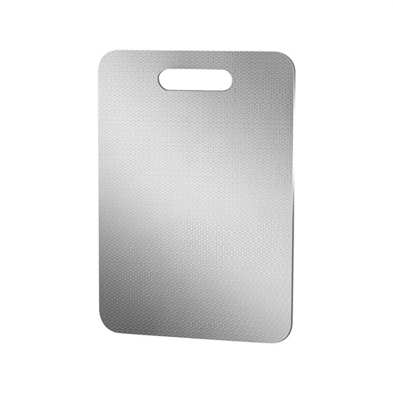 Qholemyo Double Sided Stainless Steel Chopping Board With Hanging Hole For Home Kitchen Meat Vegetables Fruit Cutting Stainless Steel Cutting Board Metal Cutting Boards For Kitchen