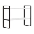 thumbnail image 1 of Qholemyo Double-Tier Desktop Storage Shelf Desk Organizer with Storage Small Storage Bins Student Office Computer Desk Tiered Cabinet, 1 of 6