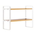 thumbnail image 1 of Qholemyo Double-Tier Desktop Storage Shelf Desk Organizer with Storage Student Office Computer Desk Tiered Cabinet for Stationery, 1 of 6