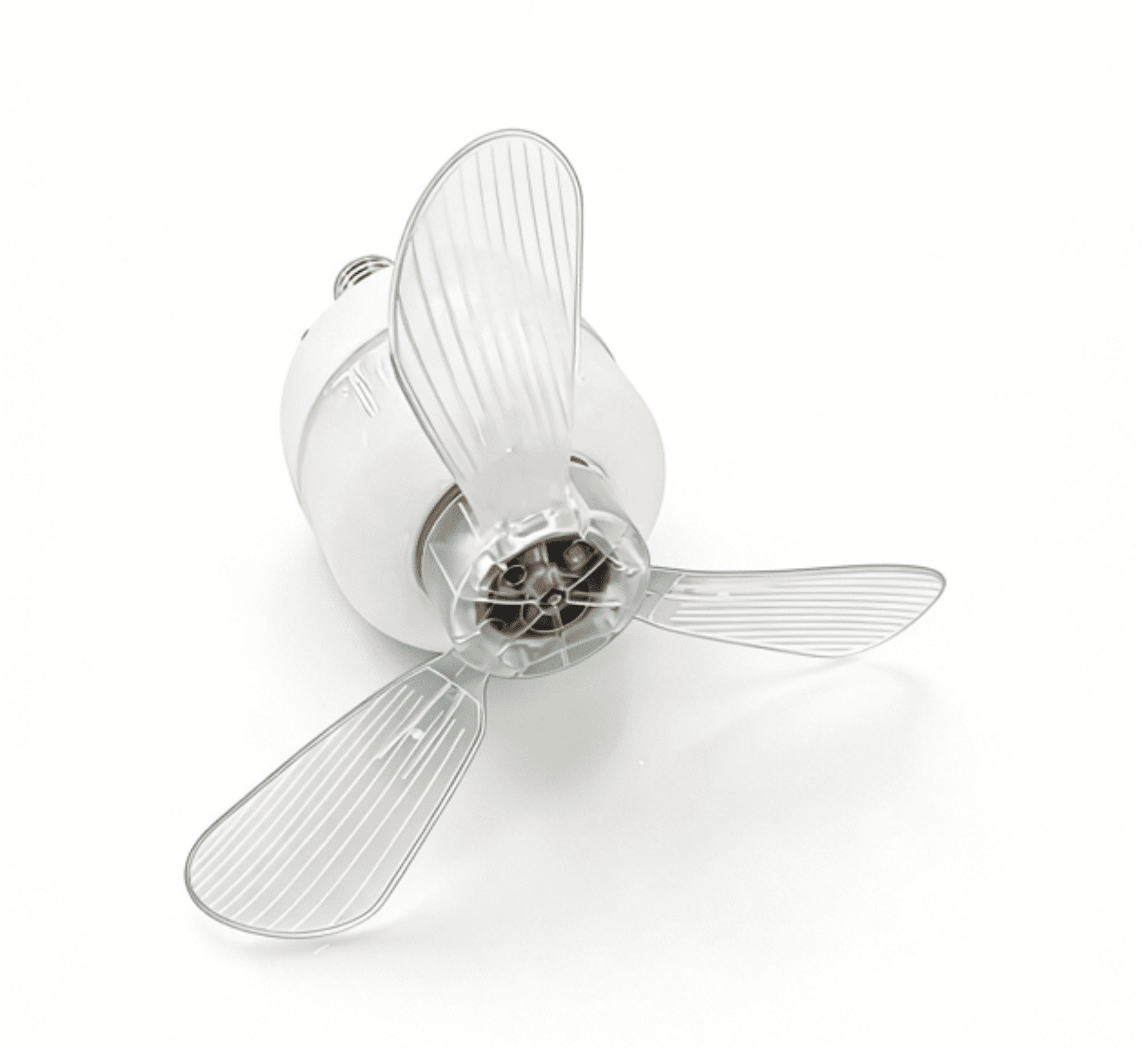 Qholemyo E27 LED Ceiling Fan Light With RGB Remote 4 Speed 3 Blades Cooling Fan For Bedroom Kitchen