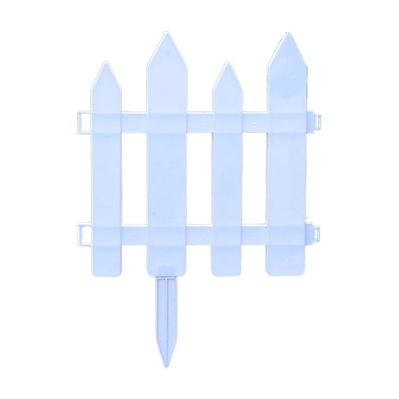 Qholemyo Easy Install White Picket Fence Panels No Dig Garden Fencing For Flower Bed Edging