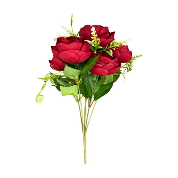 Qholemyo Elegant Artificial Flower Bouquet Home Living Room Decor Wedding Handheld Bouquet Table Ornaments