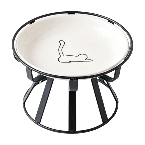 Qholemyo Elevated Ceramic Pet Bowl Feeding Bowl Non Tip Pet Food Bowl Food Water Treat Dish For Small Medium Dogs And Cats