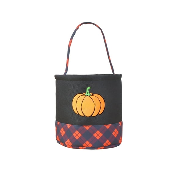 Qholemyo Embroidered Halloween Pumpkin Ghost Imitation Linen Storage Basket Mall Indoor Outdoor Decoration fall decor thanksgiving decor outdoor fall decorations