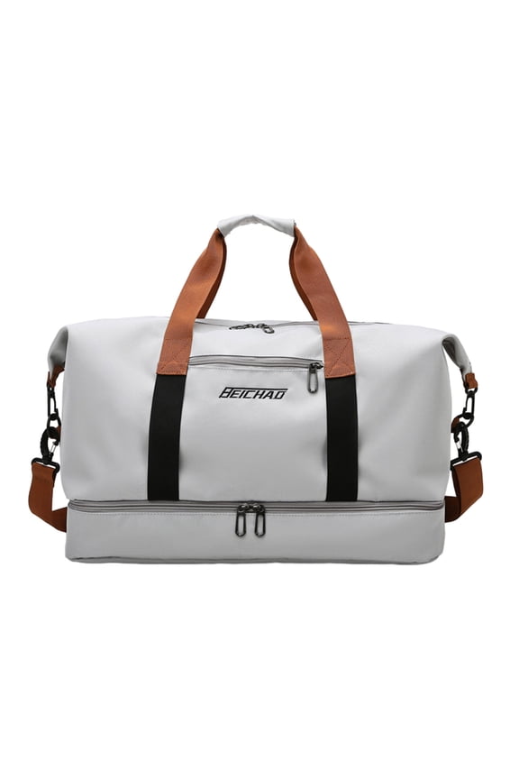 Expandable Large Travel Tote Bag Sports Gym Tote Carry On Bags For Women With Trolley Sleeve Wet Pocket Travel Duffel Bags Travel Essentials