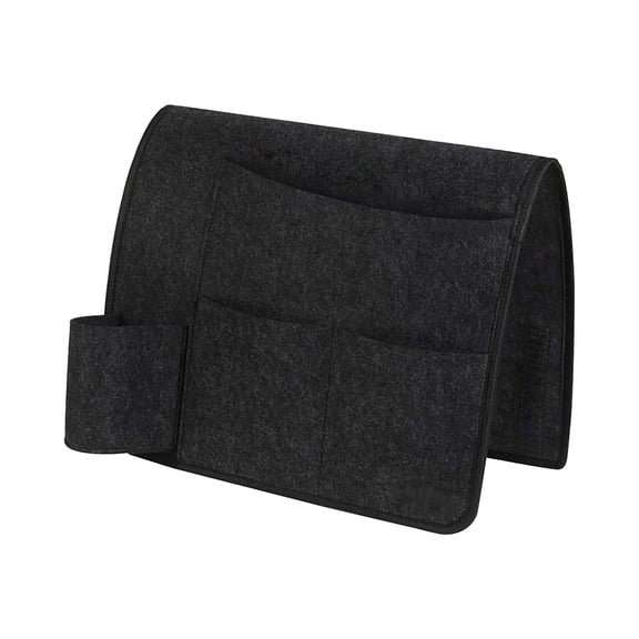 Qholemyo Felt Hanging Organizer Storage Bedside Caddy With Bottle Holder For Bed Head Small Daily Items
