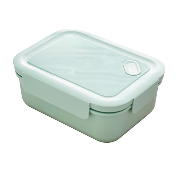 Qholemyo Fiber Student Plastic Lunch Box Sealed Multi-compartment Microwave Lunch Box for Office & School