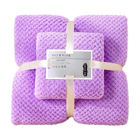 Qholemyo Fleece Towel And Bath Towel Set Cotton Bath Towels Bathroom Towels Large Bath Towels