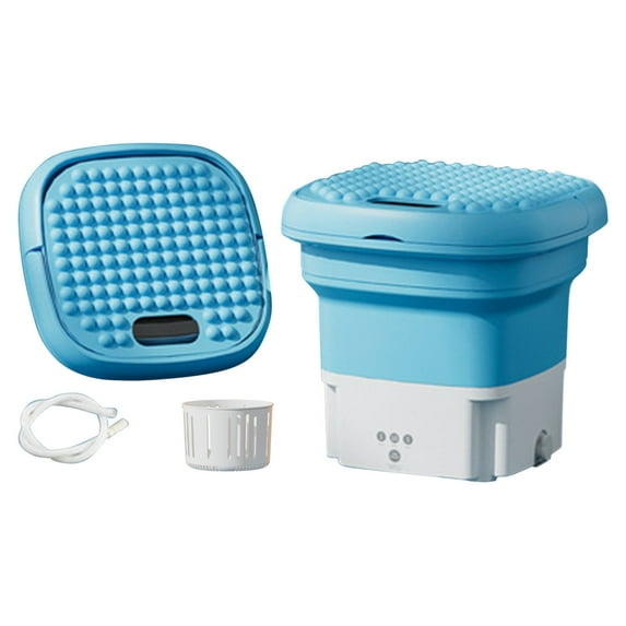 Qholemyo Foldable Bucket Type Mini Washing Machine - Portable Washer For Laundry Clothes, Travel-friendly Clothes Cleaner