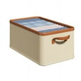 thumbnail image 1 of Qholemyo Foldable Cotton And Linen Storage Box For Wardrobe Clothes Finishing With Closet Storage Organizer Clothes Storage, 1 of 5
