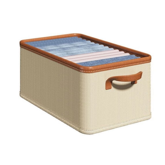 Qholemyo Foldable Cotton And Linen Storage Box For Wardrobe Clothes Finishing With Closet Storage Organizer Clothes Storage
