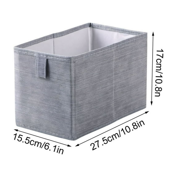 Qholemyo Foldable Storage Basket Bins For Organizing Fabric Storage Cubes Organizer Rectangular Storage Bins With Lids Plastic Storage Box Storage Bins