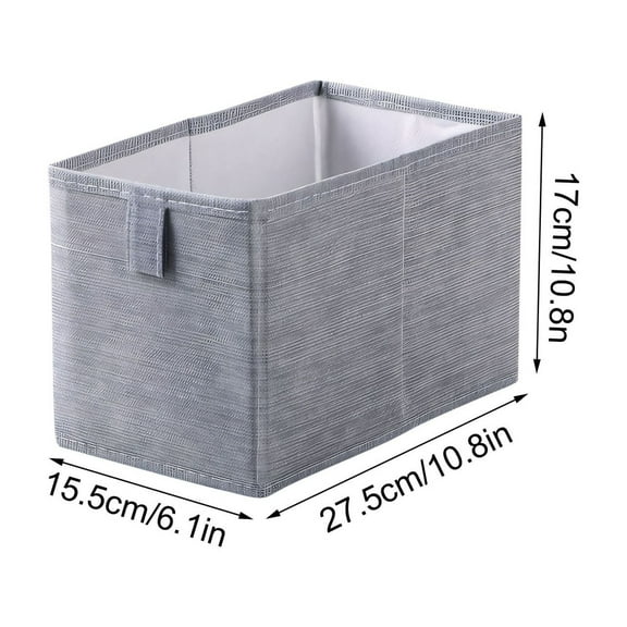 Qholemyo Foldable Storage Basket Bins For Organizing Fabric Storage Cubes Organizer Rectangular Storage Bins With Lids Plastic Storage Box Storage Bins