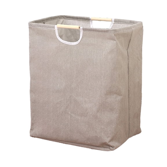 Qholemyo Foldable Waterproof Fabric Laundry Basket Handbag For Bathroom With Storage For Closet Storage Organizer