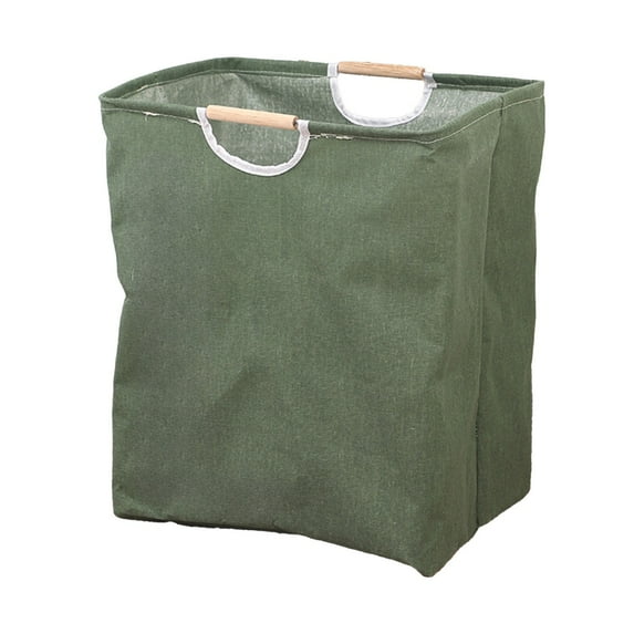 Qholemyo Foldable Waterproof Fabric Laundry Basket Handbag For Bathroom With Storage For Closet Storage Organizer