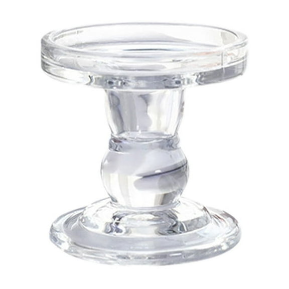 Qholemyo French Romantic Glass Candlestick Holders Candlelight Dinner Dining Table Living Room Decor