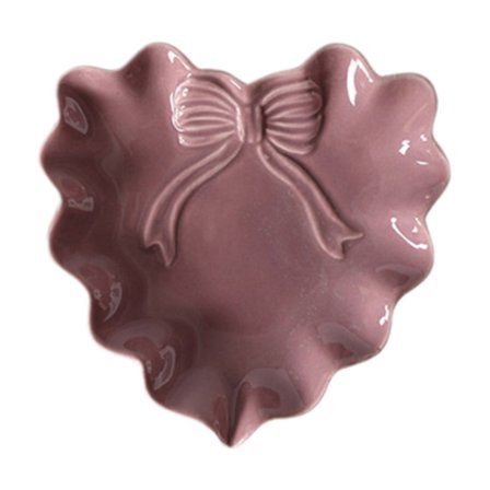 Qholemyo Fresh Cute Macaron Color Heart Petal Shaped Storage Tray Small Plates Bedroom Desktop Jewelry Lipstick Accessories Serving Tray