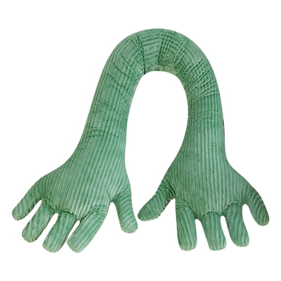 Qholemyo Funny Fleece Hand Shaped Throw Pillow Long Decorative Pillow For Sleeping Leg Support
