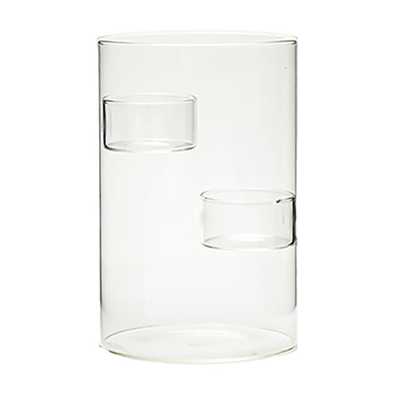 Qholemyo Handmade Glass Candleholder Candle Cup Tabletop Ornament Home Decor For Candlelit Dinner Office Party