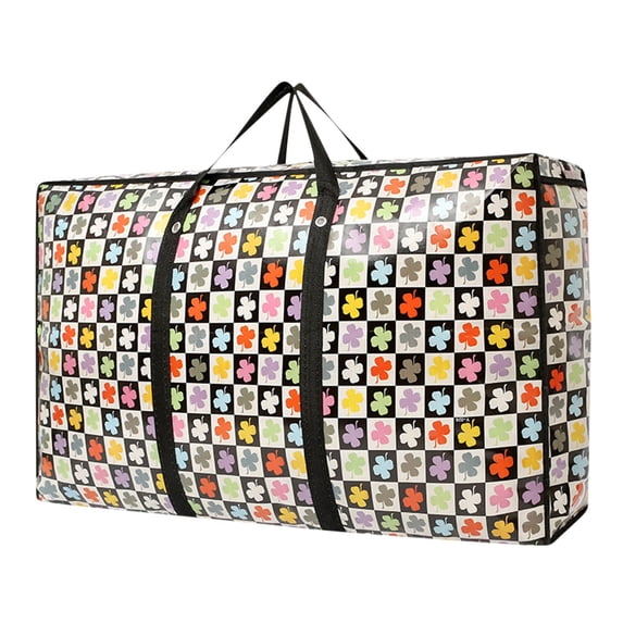 Qholemyo Heavy Duty Extra Large Reusable Storage Bags With Zipper Strong Handles Washable Moving Bags For Closet Underbed Bedding Blanket Organizer
