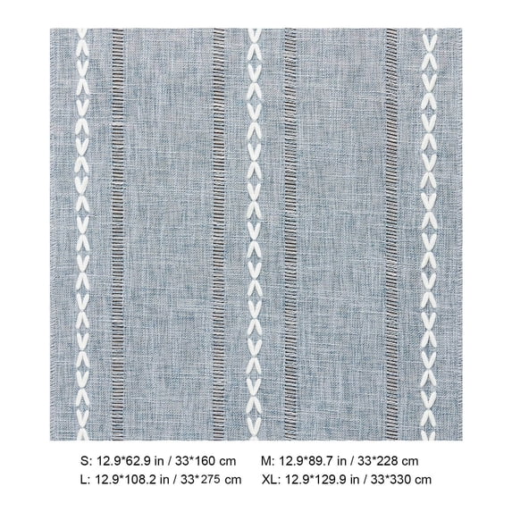 Qholemyo Hemstitched Table Runner Cotton Linen Table Runners Embroidered Striped Boho Table Runner Home Decor Match dining table placemats table mats