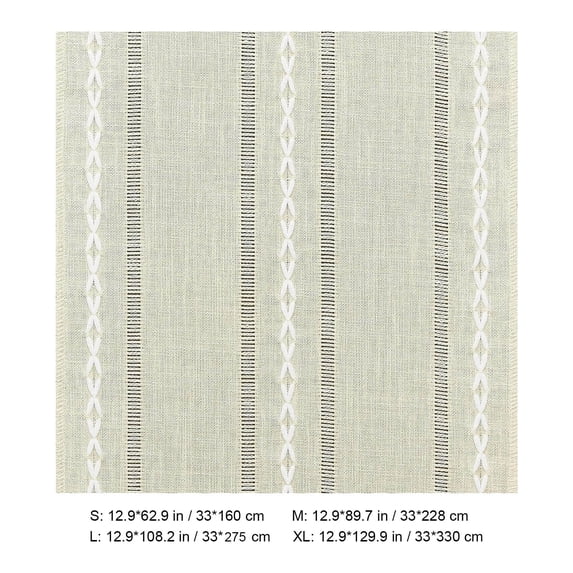 Qholemyo Hemstitched Table Runner Cotton Linen Table Runners Embroidered Striped Boho Table Runner Home Decor Match dining table placemats table mats