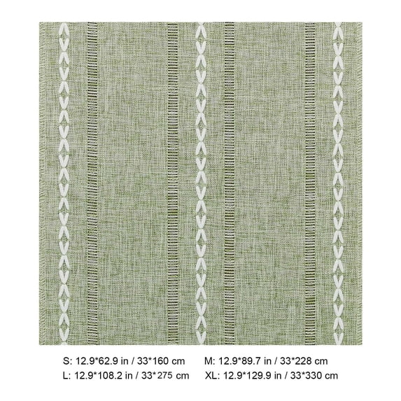 Qholemyo Hemstitched Table Runner Cotton Linen Table Runners Embroidered Striped Boho Table Runner Home Decor Match dining table placemats table mats