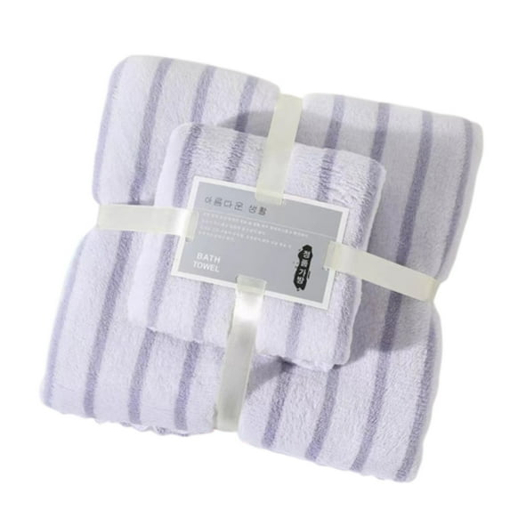 Qholemyo High Absorbent Cotton Bath Towel Set Large Bath Towels Face Towels Bathroom Towels Set