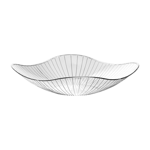 Qholemyo High Grade Transparent Crystal Fruit Platter Nut Snack Tray Household Living Room Plastic Serving Trays Food Serving Tray