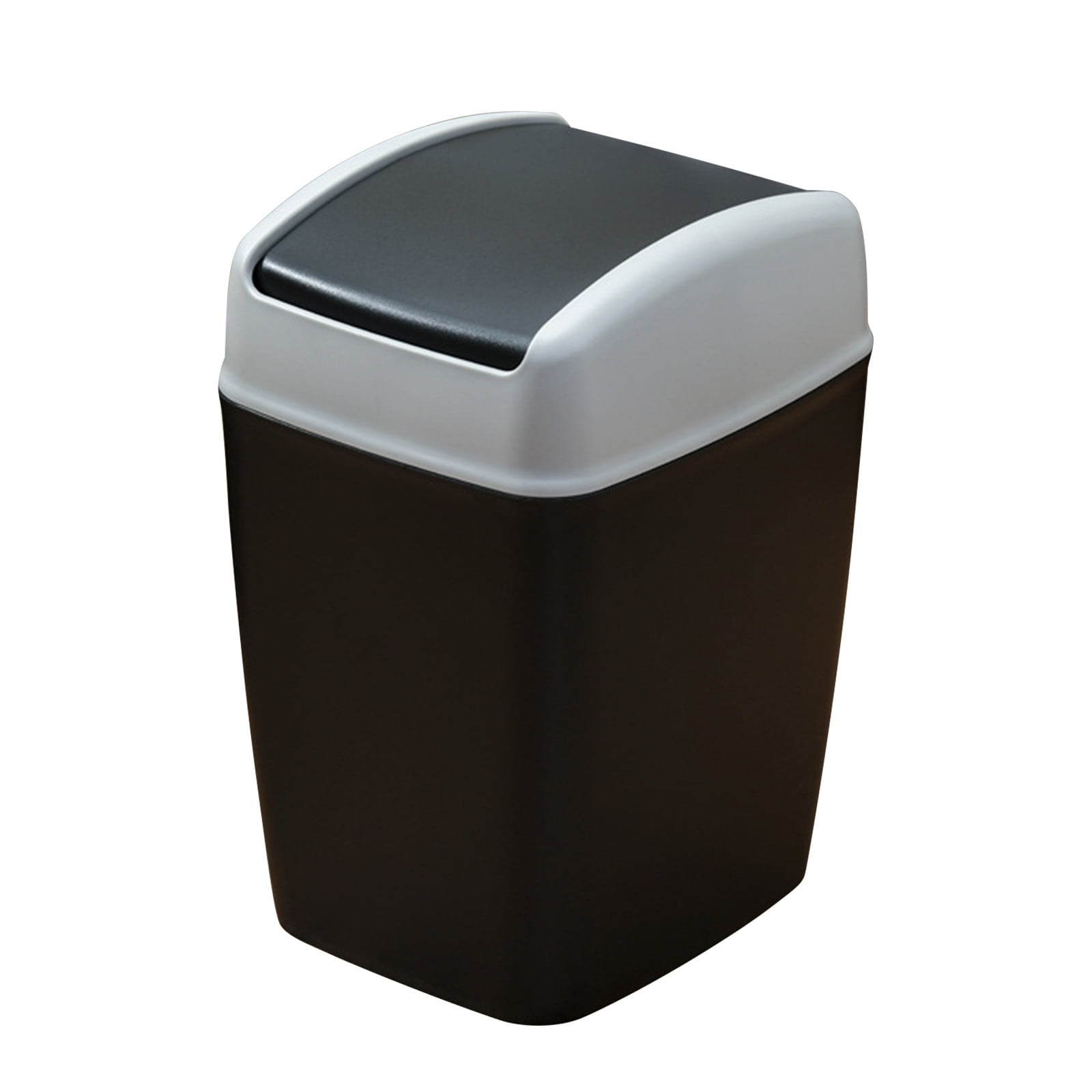 Qholemyo High end Household Flip Top Garbage Bin With Lid Kitchen Trash Can Living Room Toilet Bathroom Indoor Trash Can