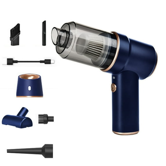 Qholemyo High power car handheld vacuum cleaner with multi nozzle and floor brush for vehicle office pet hair pet hair vacuum cordless vacuum