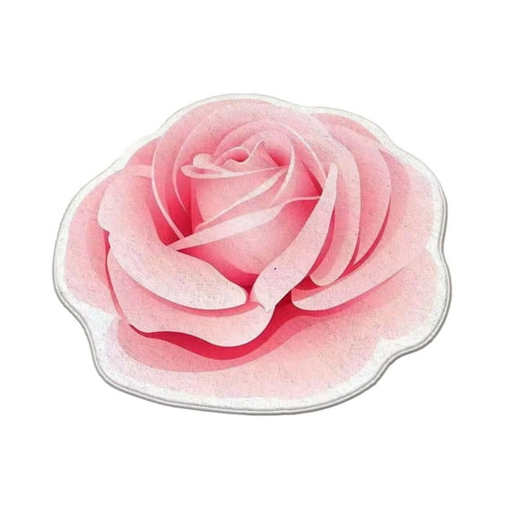 Qholemyo Home Decor Floor Mats For Home Non Slip Washable Rugs Plain Flower Shape Large Area Absorbent Washable Carpet For Living Room Bedroom Home