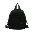 thumbnail image 1 of Qholemyo Ins Cute Corduroy Mini Backpack Versatile Cosmetic Bag Adjustable Strap Schoolbag For OL Commuting Student Travel Essentials, 1 of 6