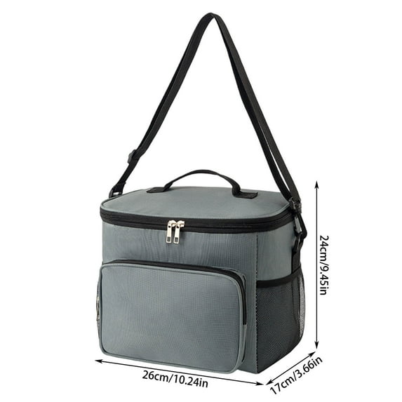 Qholemyo Insulated Leak Proof Lunch Bag Foldable Cooler Bag With Adjustable Shoulder Strap Crossbody Bag For Men Women Gym Work School