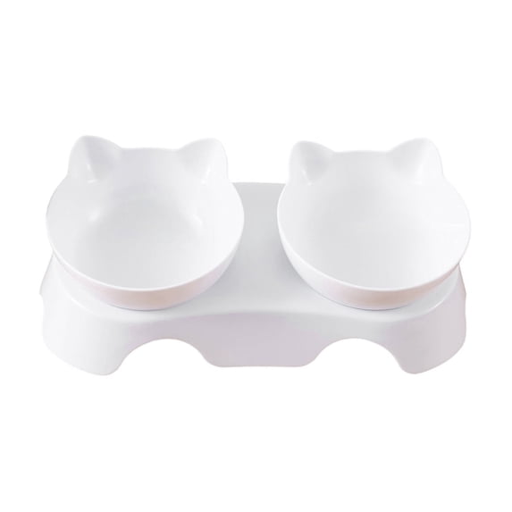 Qholemyo Integrated Food Water Pet Bowl Feeding Bowl 2 In 1 Pet Food Bowl Suitable For Cats And Dogs
