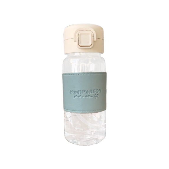 Qholemyo Japanese Style Plastic Water Bottle With Straw High Temperature Resistant Portable Sports Water Cup Leak Proof Free For Daily Use