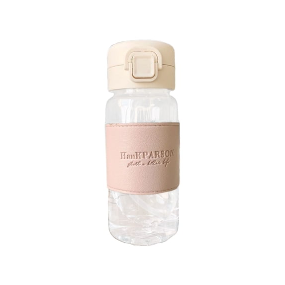 Qholemyo Japanese Style Plastic Water Bottle With Straw High Temperature Resistant Portable Sports Water Cup Leak Proof Free For Daily Use