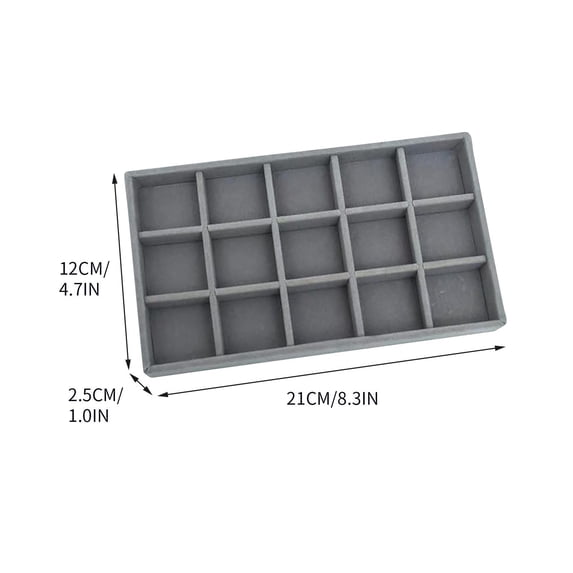 Qholemyo Jewelry Display Storage Box Desktop Organizer Makeup Organizer Storage Tray with Storage Desk Organizer for Earrings Studs Bracelet Ring